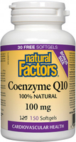 Natural Factors Coenzyme Q10 (100 mg,  150 Softgels)