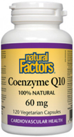 Natural Factors Coenzyme Q10 (60 mg,  120 Vegetarian Capsules)