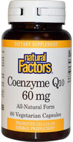 Natural Factors Coenzyme Q10 (60 mg,  60 Vegetarian Capsules)