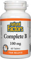 Natural Factors Complete B (100 mg,  60 Tablets)