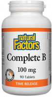 Natural Factors Complete B (Time Release,  100 mg,  90 Tablets)