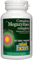 Natural Factors Complete Megazymes (180 Vegetarian Tablets)