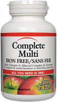 Natural Factors Complete Multi Iron Free/Sans Fer (180 Tablets)