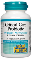 Natural Factors Critical Care Probiotic (100 Billion Active Cells,  30 Vegetarian Capsules)