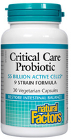 Natural Factors Critical Care Probiotic (55 Billion Active Cells,  30 Vegetarian Capsules)