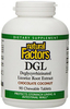 Natural Factors DGL (Chocolate Coconut,  400 mg,  90 Chewable Tablets)
