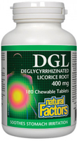 Natural Factors DGL Licorice Root Extract (400 mg,  180 Chewable Tablets)