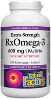 Natural Factors Extra Strength Rx Omega-3 (600 mg,  240 Softgels)