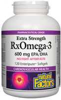 Natural Factors Extra Strength Rx Omega-3 (600 mg EPA/DHA,  120 Softgels)