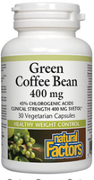 Natural Factors Green Coffee Bean (400 mg,  30 Vegetarian Capsules)