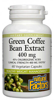 Natural Factors Green Coffee Bean (400 mg,  60 Vegetarian Capsules)