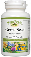 Natural Factors Herbal Factors Grape Seed Phytosome (50 mg,  60 Capsules)