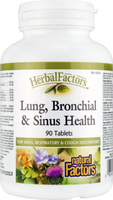 Natural Factors Herbal Factors Lung,  Bronchial & Sinus Health (90 Tablets)
