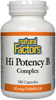 Natural Factors Hi Potency B Complex (50 mg,  180 Capsule)