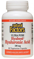 Natural Factors Hyabest Hyaluronic Acid (100 mg,  60 Vegetarian Capsules)