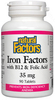 Natural Factors Iron Factors with B12 and Folic Acid (35 mg,  90 Tablets)
