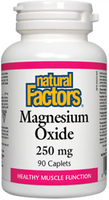 Natural Factors Magnesium Oxide (250 mg,  90 Caplets)