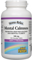Natural Factors Mental Calmness (100 mg,  120 Chewable Tablets)