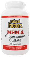 Natural Factors MSM & Glucosamine Sulphate (180 Capsules)