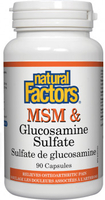 Natural Factors MSM & Glucosamine Sulphate (90 Capsules)