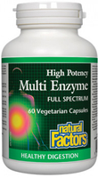 Natural Factors Multi Enzyme Full Spectrum High Potency (60 Vegetarian Capsules)