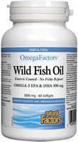 Natural Factors OmegaFactors Wild Fish Oil (1000 mg,  60 Softgels)