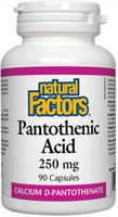 Natural Factors Pantothenic Acid (250 mg,  90 Capsules)
