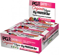 Natural Factors PGX Satisfast Organic Vegan Bars (Very Berry Dark Chocolate,  12 Bars,  15g)