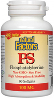 Natural Factors PS Phosphatidylserine (Soy Free,  100 mg,  60 Softgels)