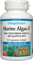 Natural Factors Pure Food Marine Algae-3 (30 Vegetarian Softgels)