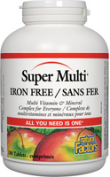 Natural Factors Super Multi (Iron Free,  180 Tablets)