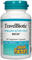 Natural Factors Travelbiotic BB536 Active Cells (60 Vegetarian Capsules)