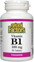 Natural Factors Vitamin B1 (100 mg,  90 Tablets)