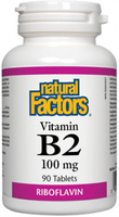 Natural Factors Vitamin B2 (100 mg,  90 Tablets)