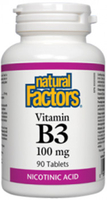 Natural Factors Vitamin B3 (100 mg,  90 Tablets)