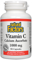Natural Factors Vitamin C Calcium Ascorbate (1000 mg,  90 Capsules)