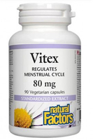 Natural Factors Vitex (80 mg,  90 Vegetarian Capsules)