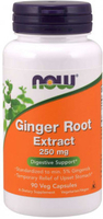 Now® Ginger Root Extract (250 mg,  90 Vegetarian Capsules)
