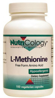Nutricology L-Methionine (500 mg,  100 Vegetarian Capsules)