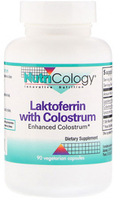 NutriCology Laktoferrin with Colostrum (Enhanced Colostrum,  90 Vegetarian Capsules)