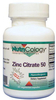 Nutricology Zinc Citrate (50 mg,  60 Vegetarian Capsules)