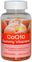 Nutrition Now CoQ10 Gummy Vitamins (Peach Flavor,  60 Gummy Vitamins)