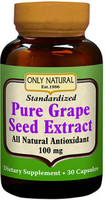 Only Natural Grape Seed Extract (100 mg,  30 Capsules)