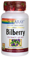 Solaray Bilberry Extract (60 mg,  60 Vegetarian Capsules)