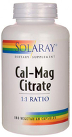 Solaray Cal-Mag Citrate (180 Vegetarian Capsules)