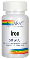 Solaray Iron (50 mg,  60 Vegetarian Capsules)