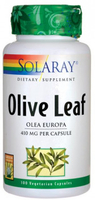 Solaray Olive Leaf (410 mg,  100 Vegetarian Capsules)