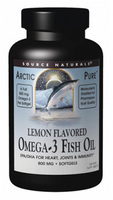 Source Naturals ArcticPure Omega-3 Fish Oil (Lemon flavour,  800 mg,  30 Softgels)
