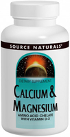 Source Naturals Calcium & Magnesium Chelate (300 mg,  100 Tablets)