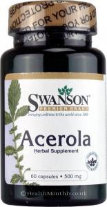 Swanson Acerola (500mg,  60 Capsules)